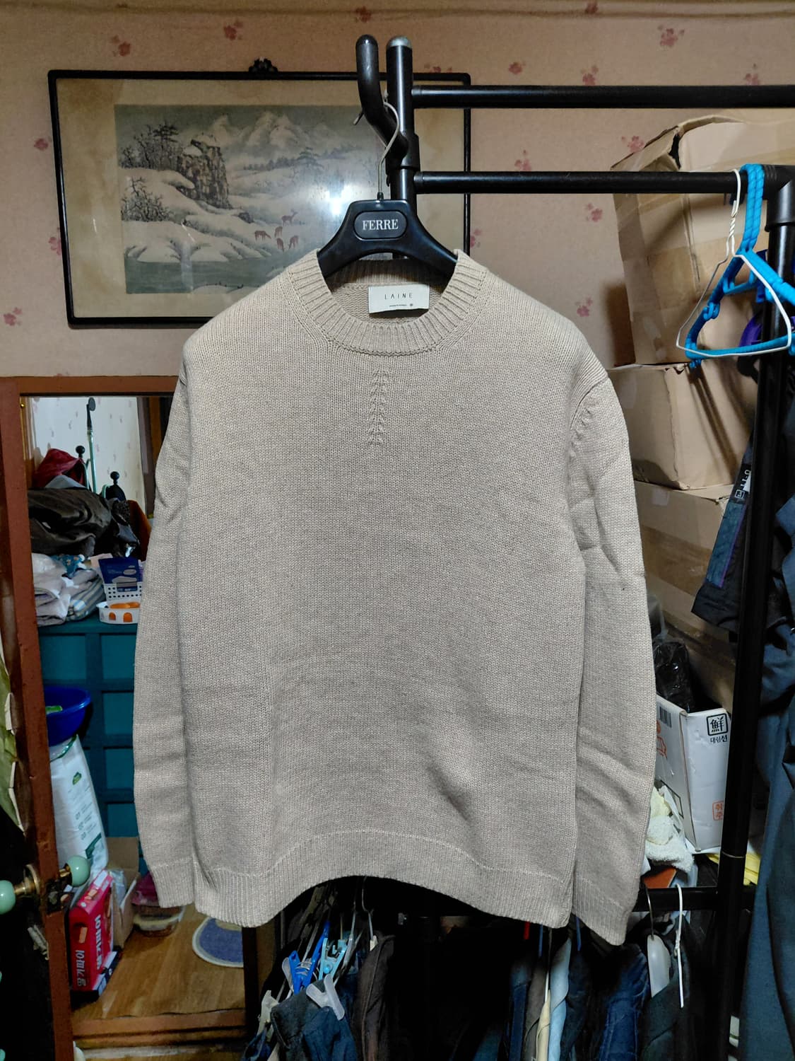 [LAINE]램스울 라운드넥 니트 M사이즈 상품이미지1