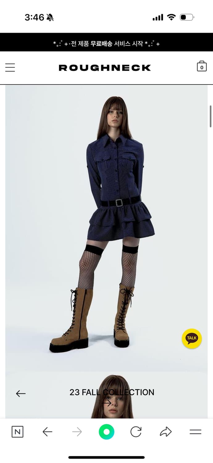 러프넥 셔츠 원피스 상품이미지2