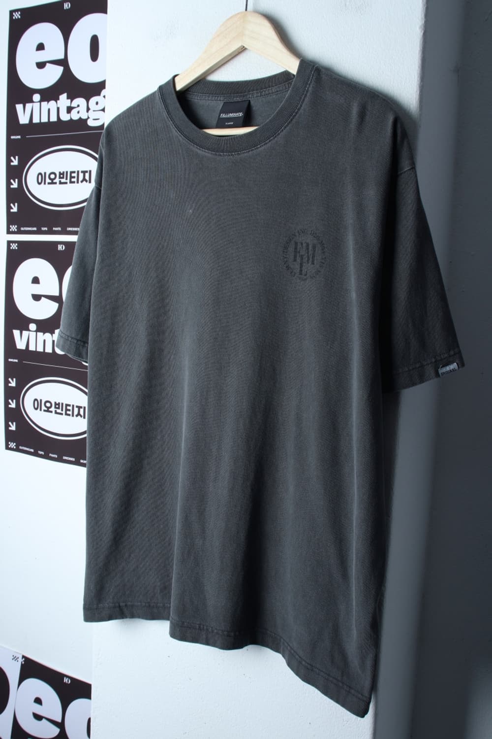 (XL-2XL) 필루미네이트 반팔 티셔츠 피그먼트 그레이-H31953 상품이미지1