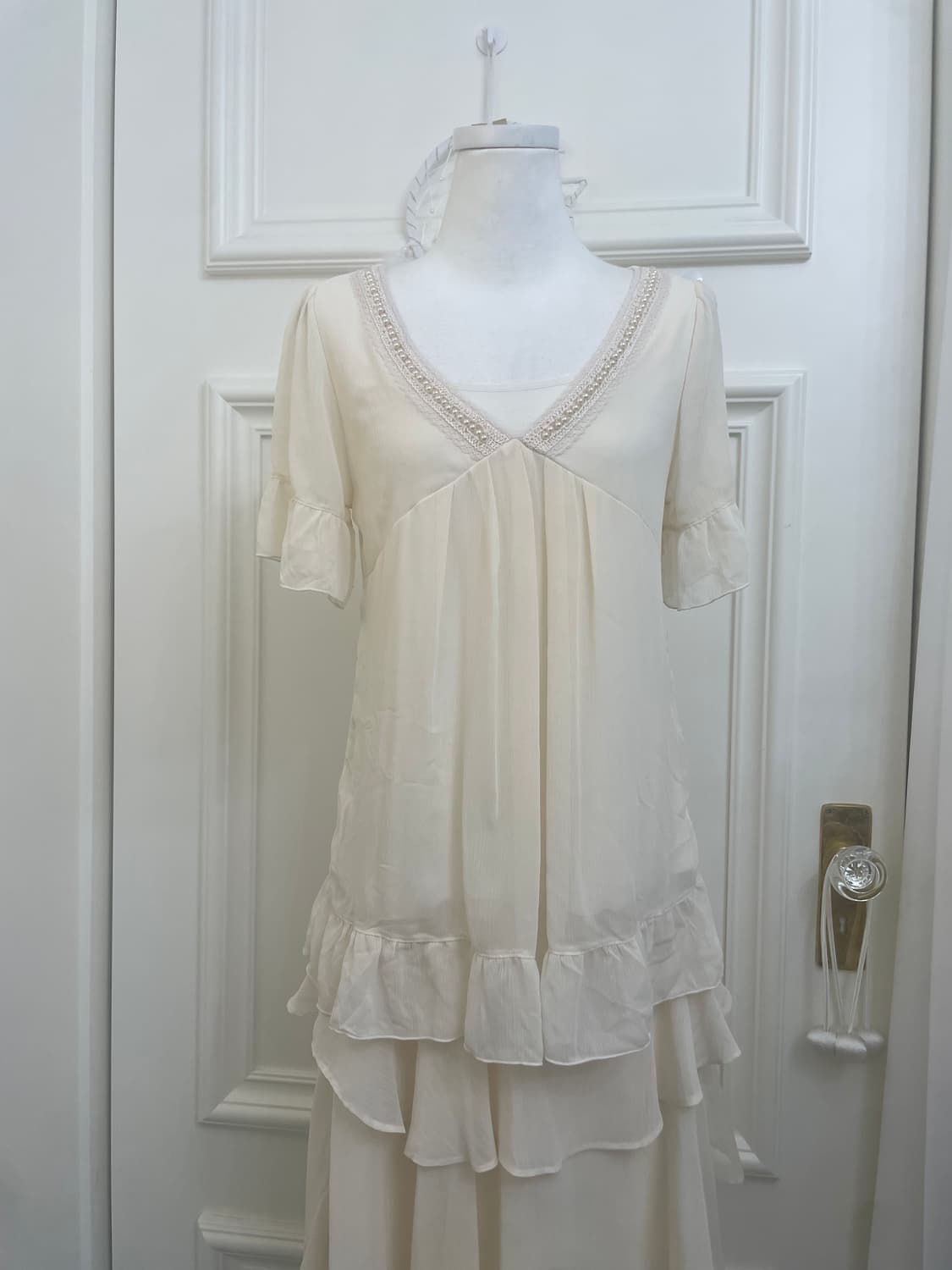 beige twist point cape cardigan&ivory pe 상품이미지8