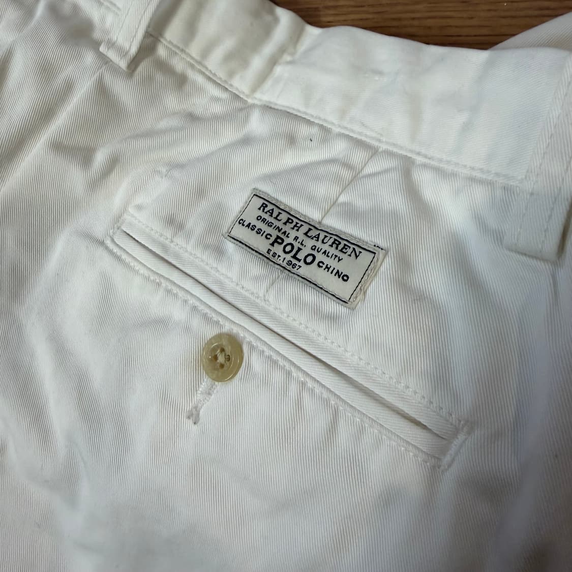 폴로 랄프로렌 화이트 빈티지 코튼 치노 팬츠 상품이미지5