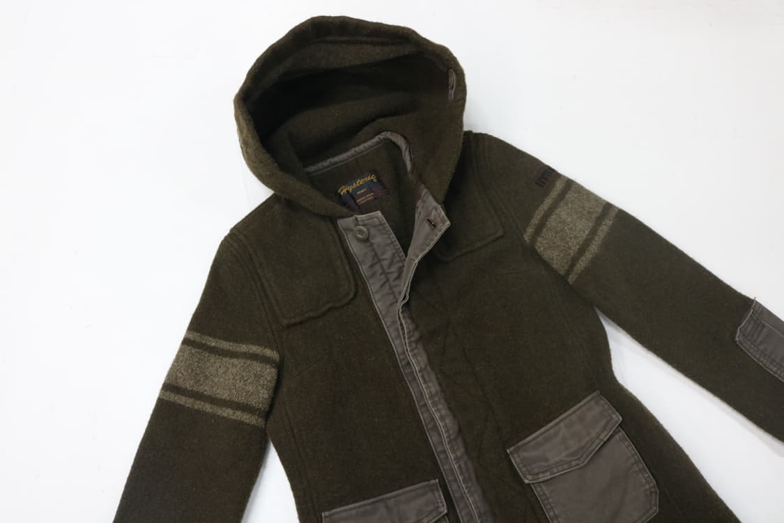 히스테릭글래머 울 밀리터리 후드 더플코트 상품이미지3