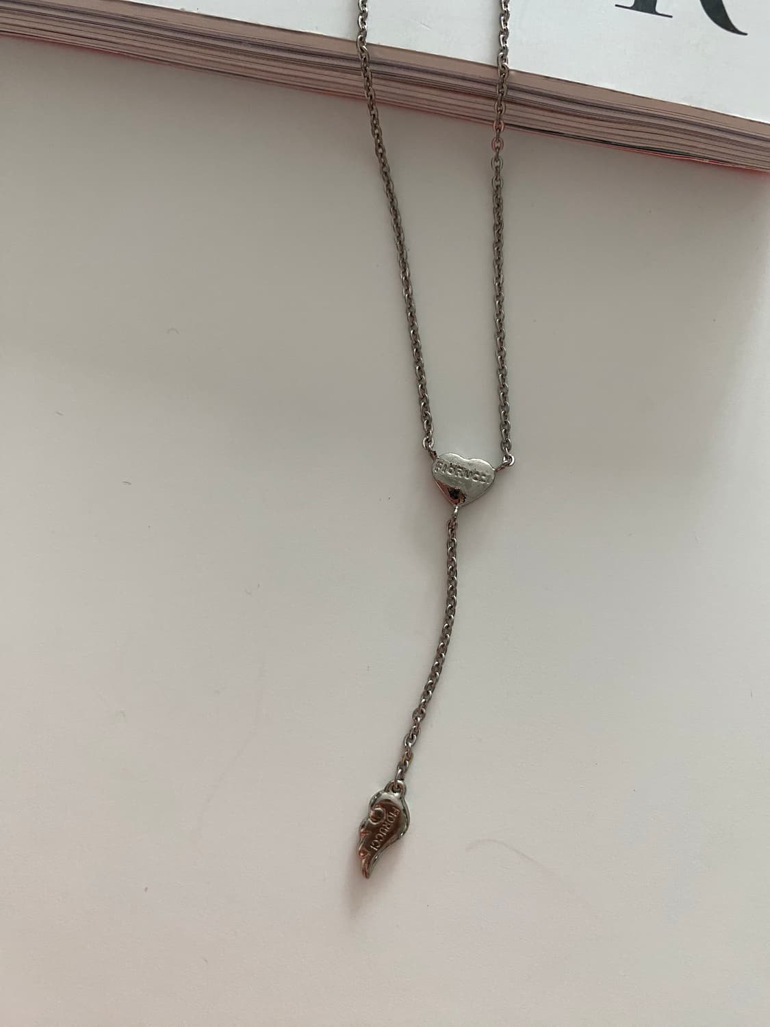 Y2k 무드 fiorucci 하트 날개 목걸이 상품이미지7