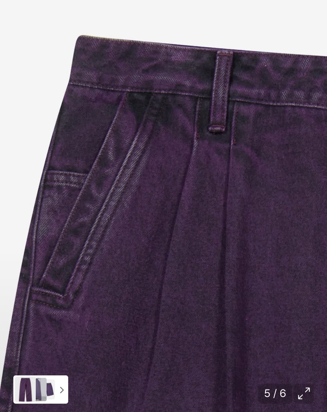 예스아이씨 투턱 데님 팬츠 퍼플  상품이미지7