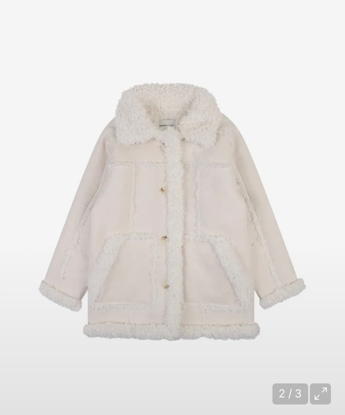 (새상품) 오디너리 홀리데이 코트 아이보리  상품이미지2