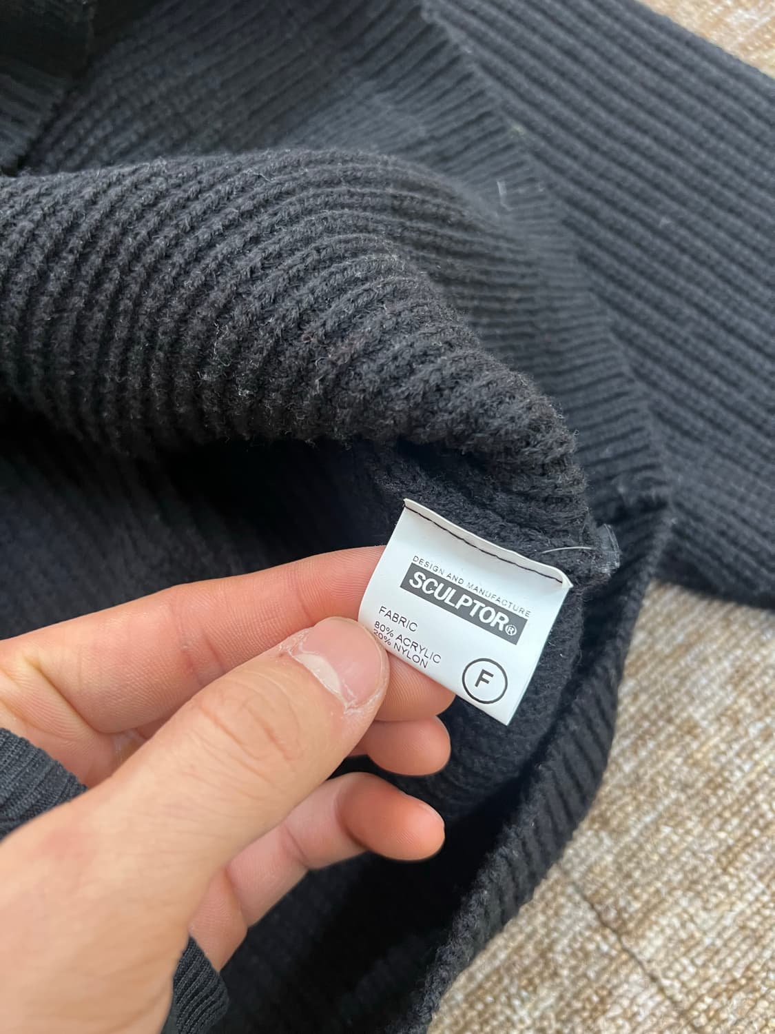 스컬프터 블랙 니트 OS 상품이미지5