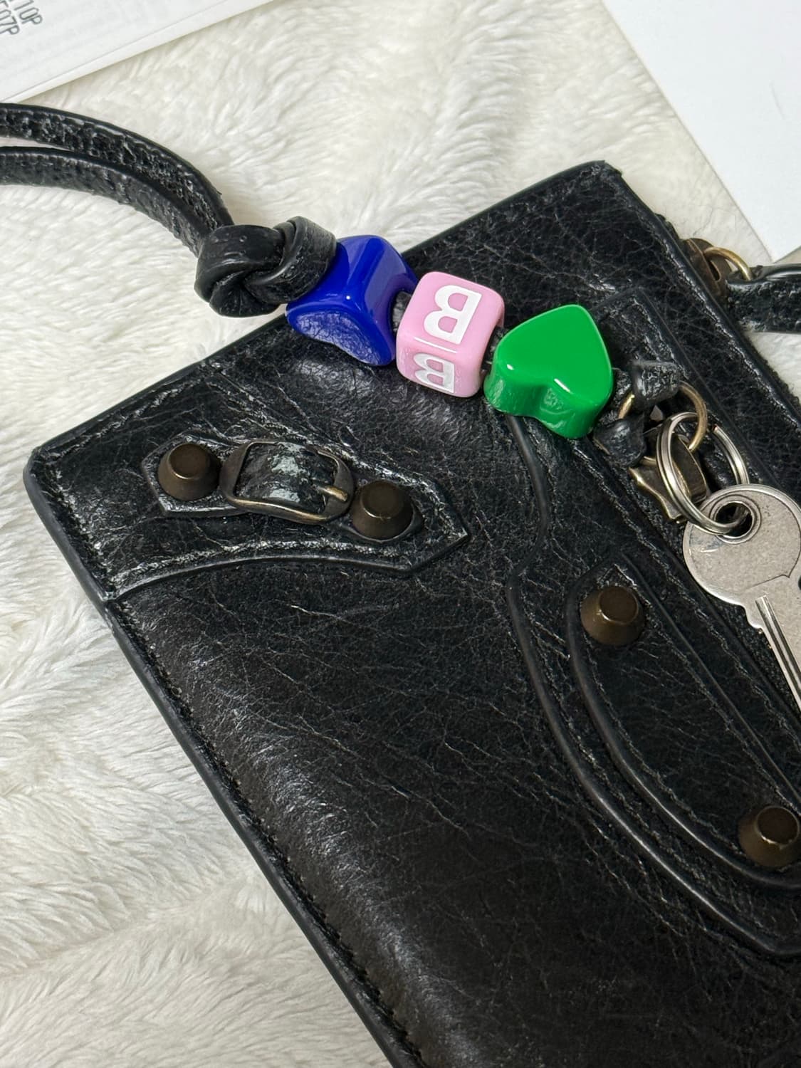 발렌시아가 르 시티 롱 레더 카드 홀더 블랙 상품이미지3