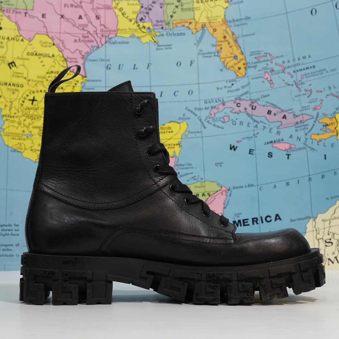 베르사체 그레카 포르티코 레더 부츠 상품이미지7