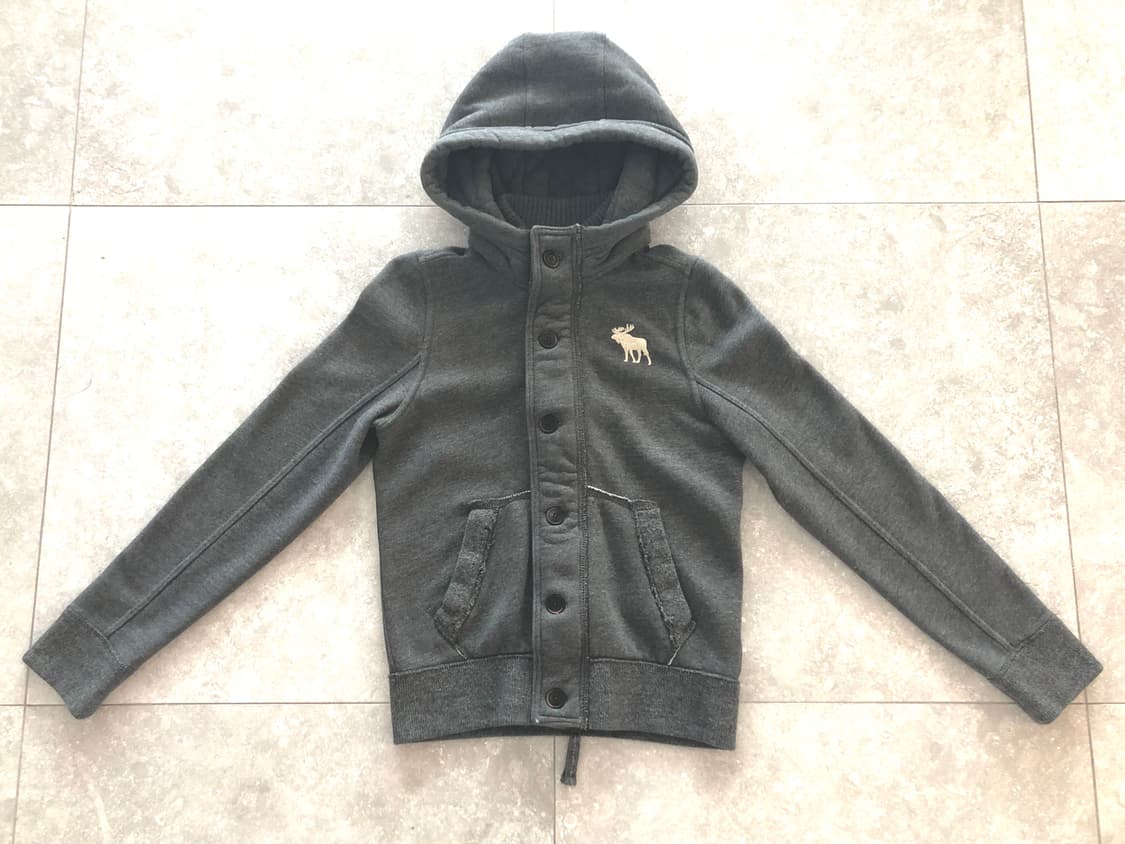 아베크롬비 그레이 후드 집업 상품이미지1