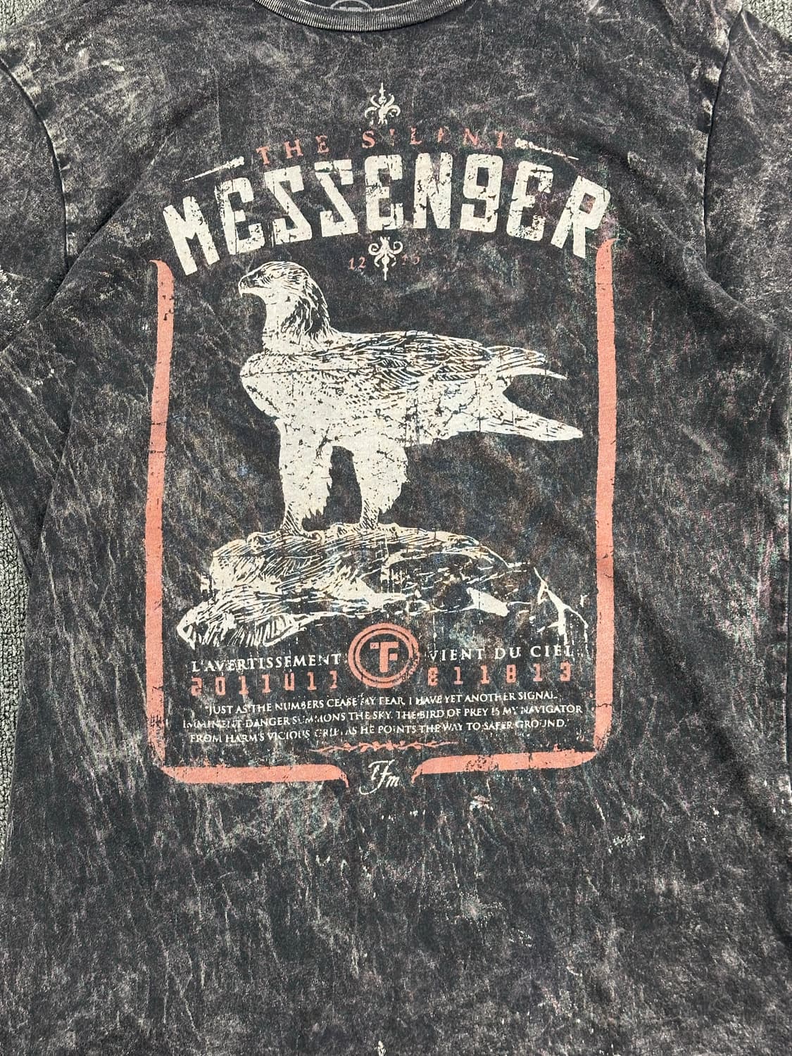 M)Tank Farm 빈티지 워싱 독수리 프린팅 반팔 상품이미지5