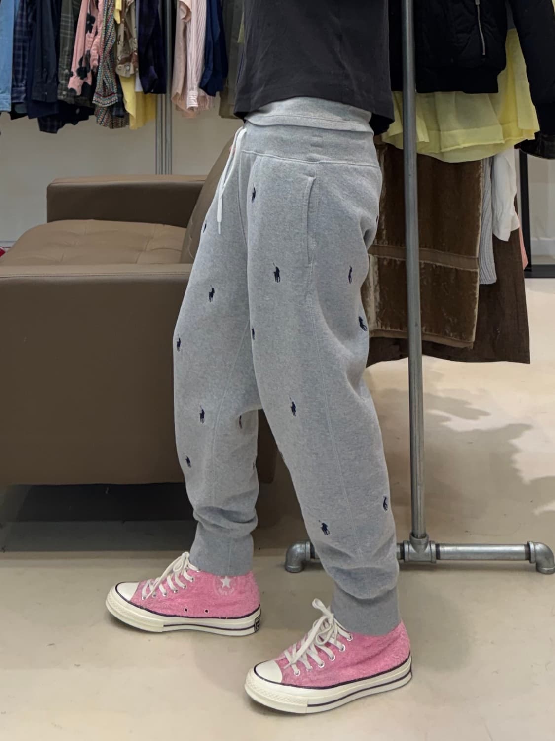 폴로 랄프로렌 핑크 포니 플리스 조거 팬츠 상품이미지8