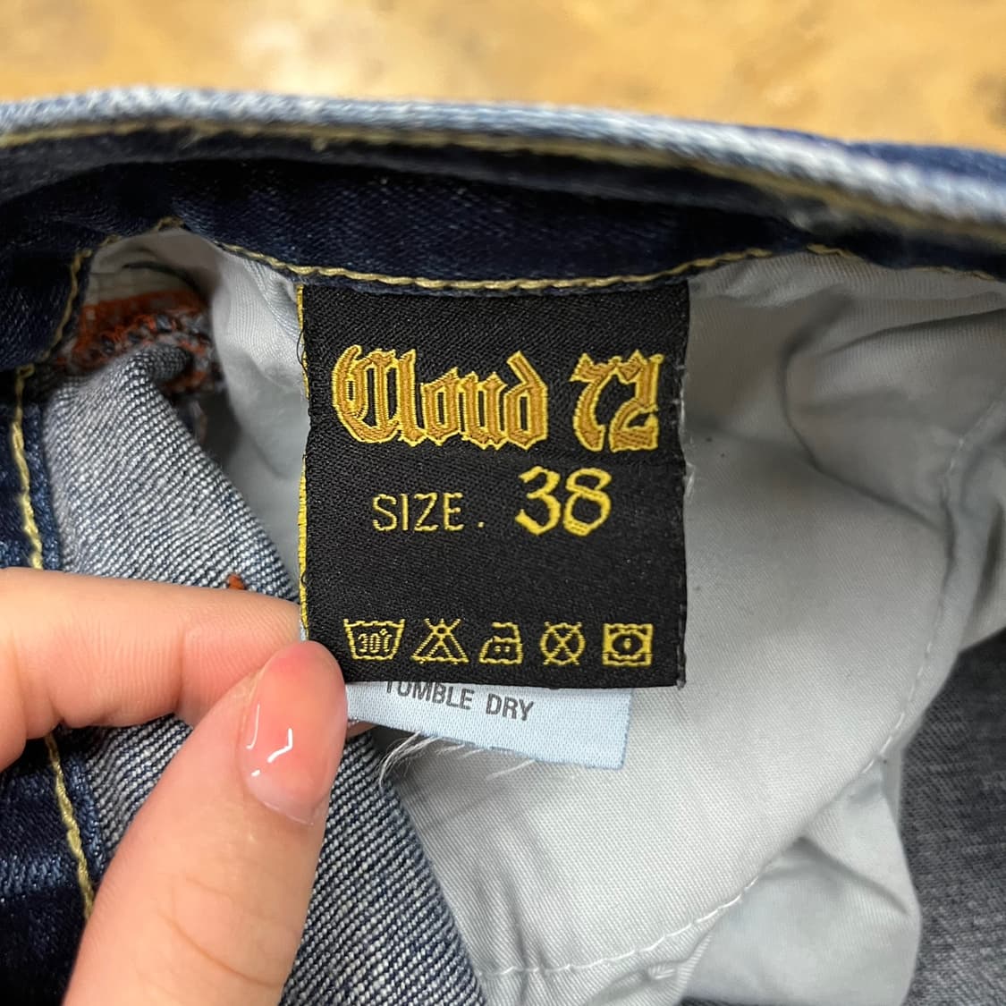 [정품/38] 클라우드72 빈티지 워싱 데님 청바지 b15 상품이미지7