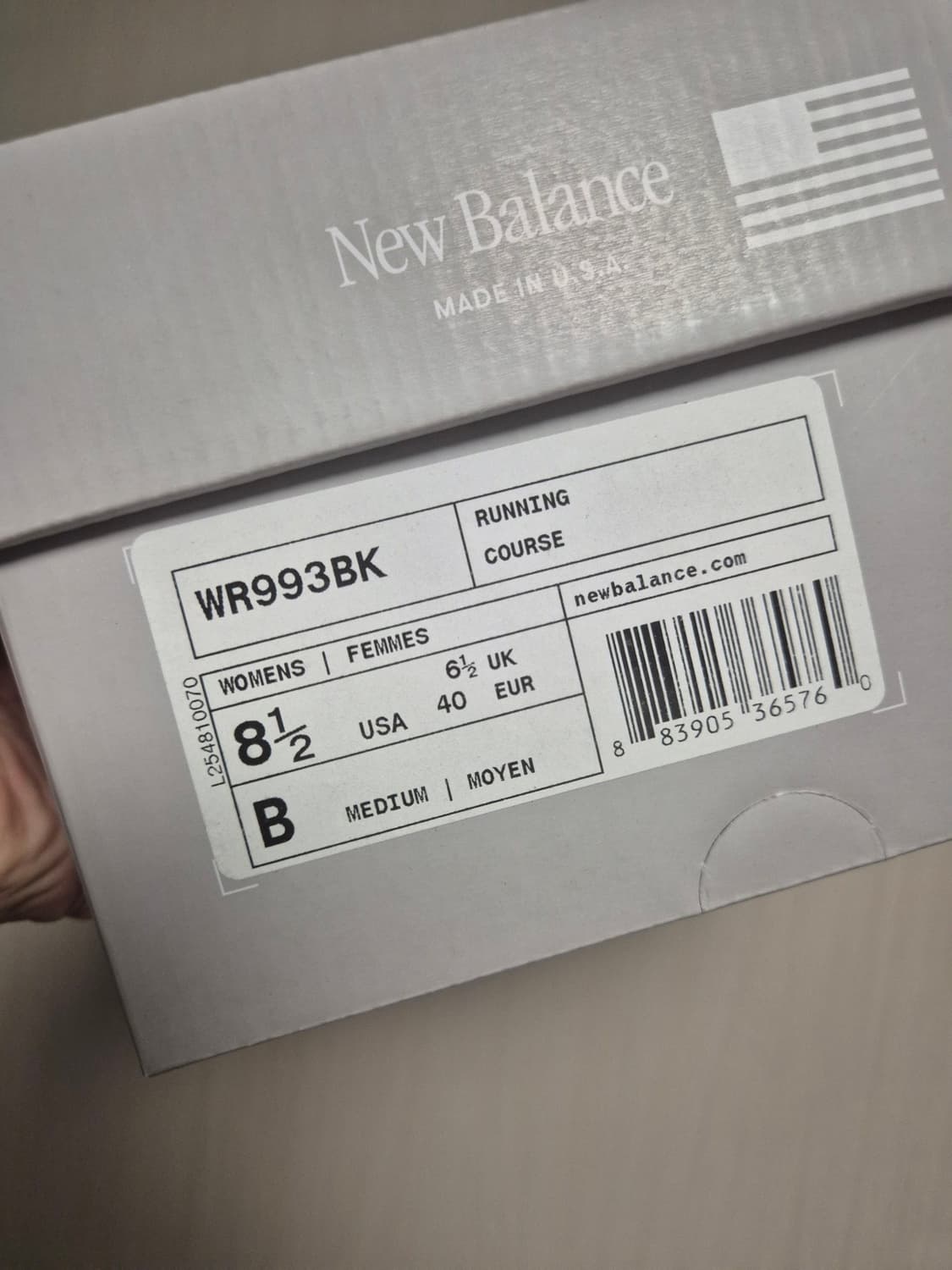 [새상품/W255] 뉴발란스 993 메이드 인 USA 블랙 - B 상품이미지6