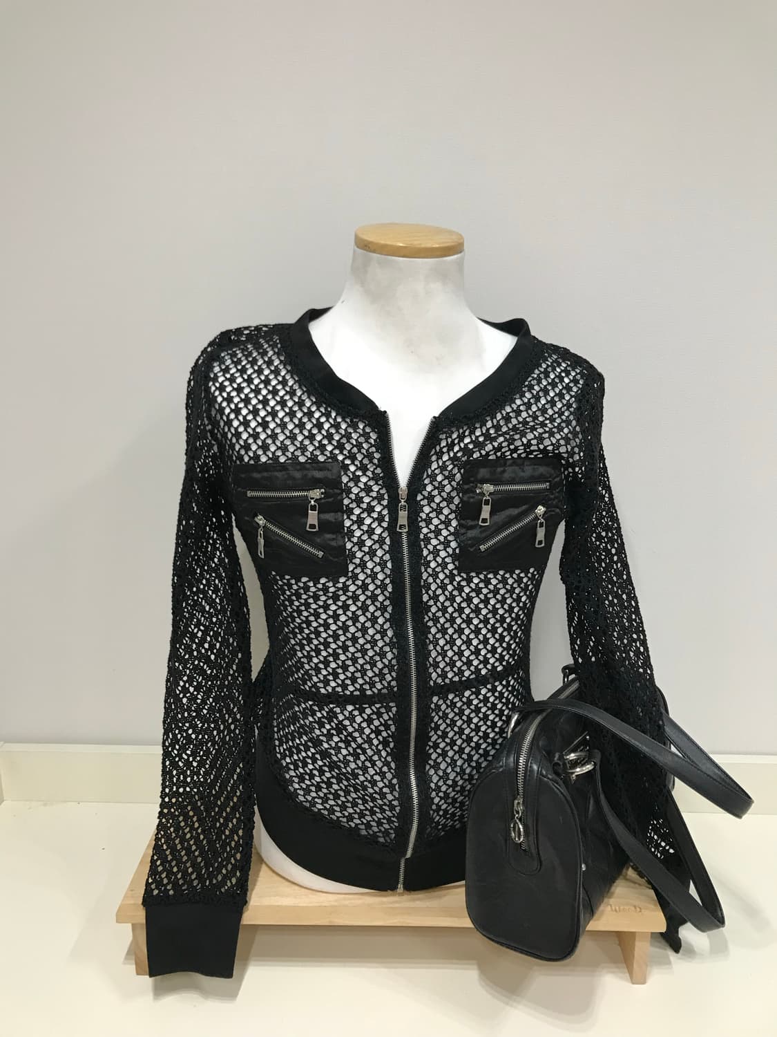 Black grunge zip up jacket 상품이미지3