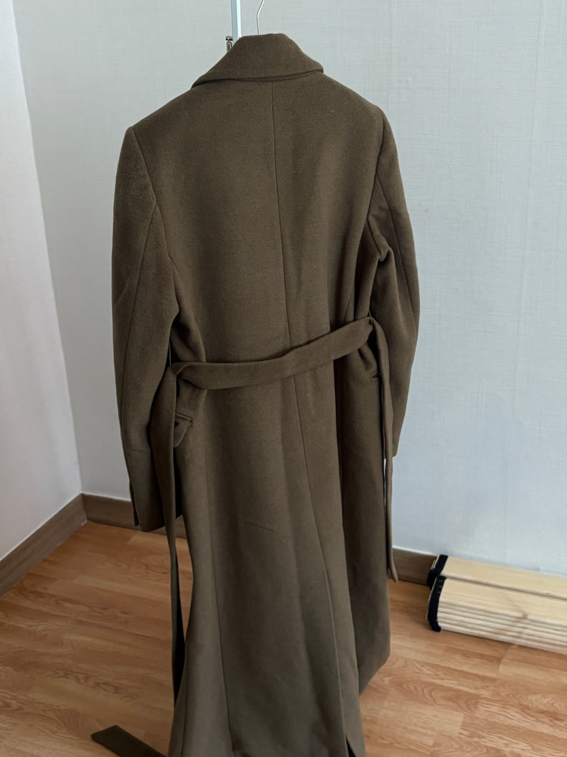 카키브라운 울 블렌트 롱코트 상품이미지3