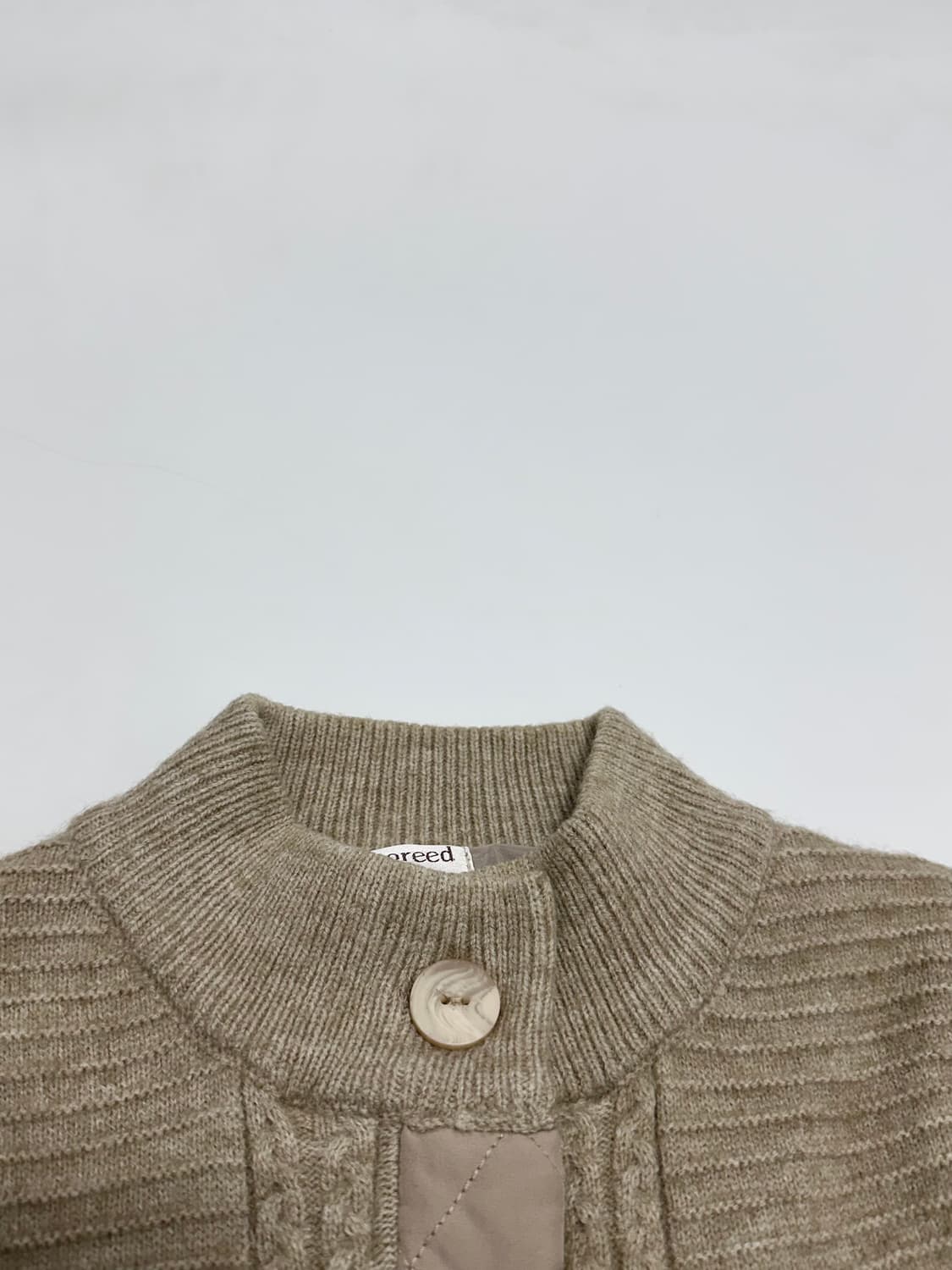 Memoreed 니트 누빔 조끼 집업 자켓 상품이미지2