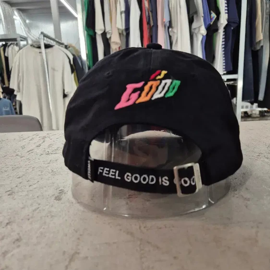 STIGMA 블랙 볼캡 "FEEL GOOD" 자수 상품이미지3