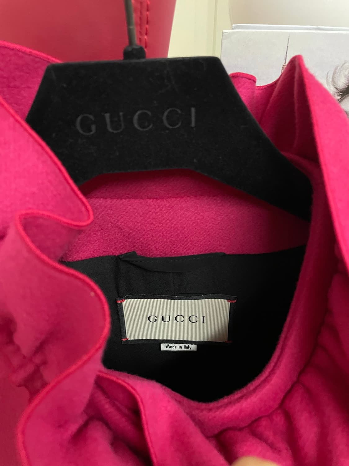 [새상품.정가400이상] GUCCI 러플 디테일 핑크 코트 상품이미지6