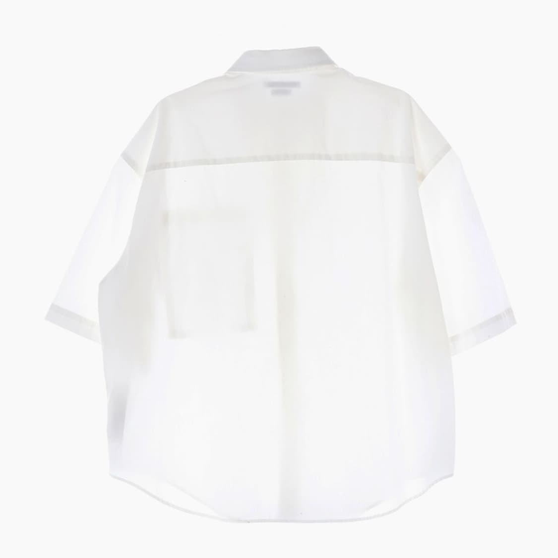 ZARA 릴렉스드핏 포켓 화이트 반팔 셔츠 M 상품이미지2
