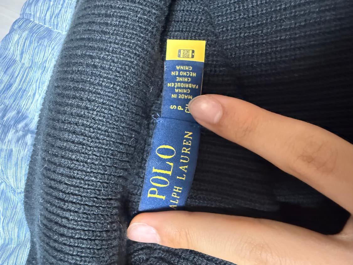 폴로랄플로렌 니트 집업 블랙  상품이미지2