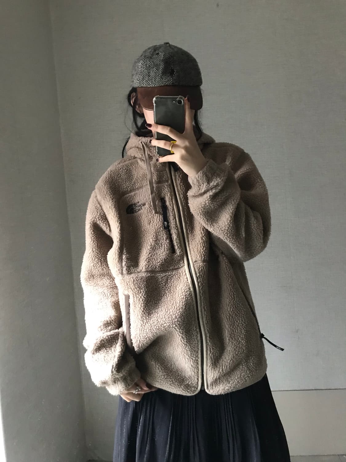 노페 베이지브라운 후리스 상품이미지3