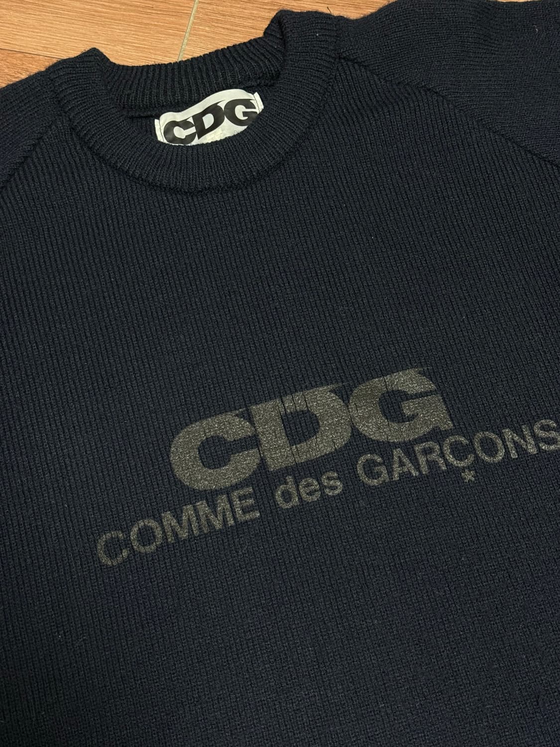 CDG 라운드넥 스쿨 풀오버 네이비 니트 꼼데가르송 상품이미지2