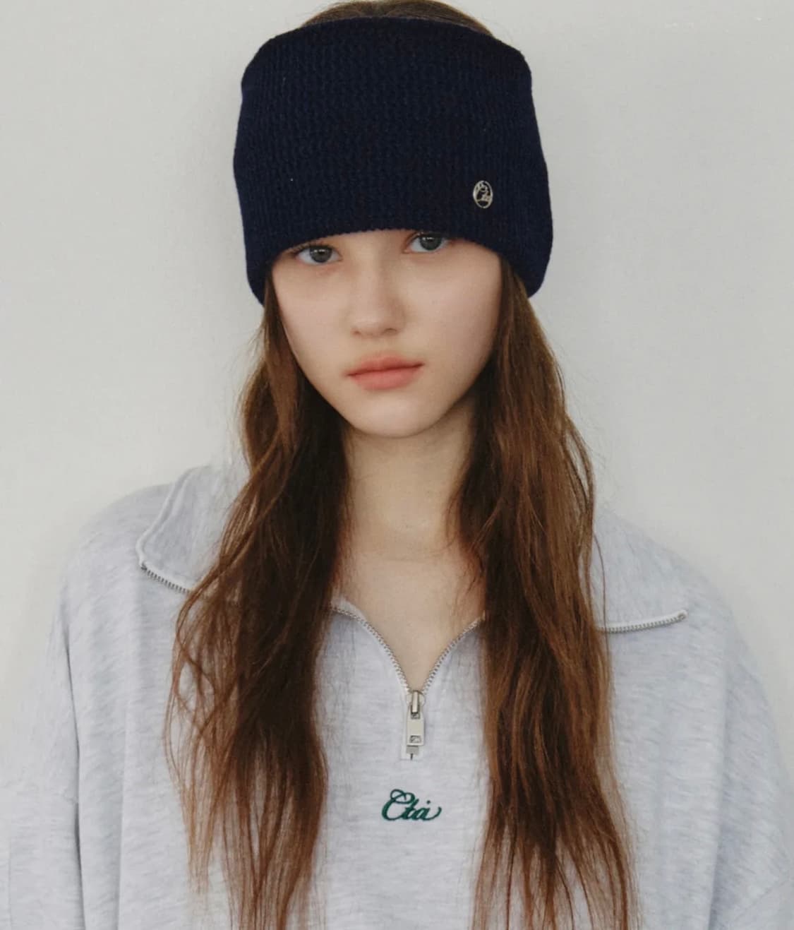 씨타 헤어밴드 블랙 Waffle Knit Hair Band CTA944 상품이미지1