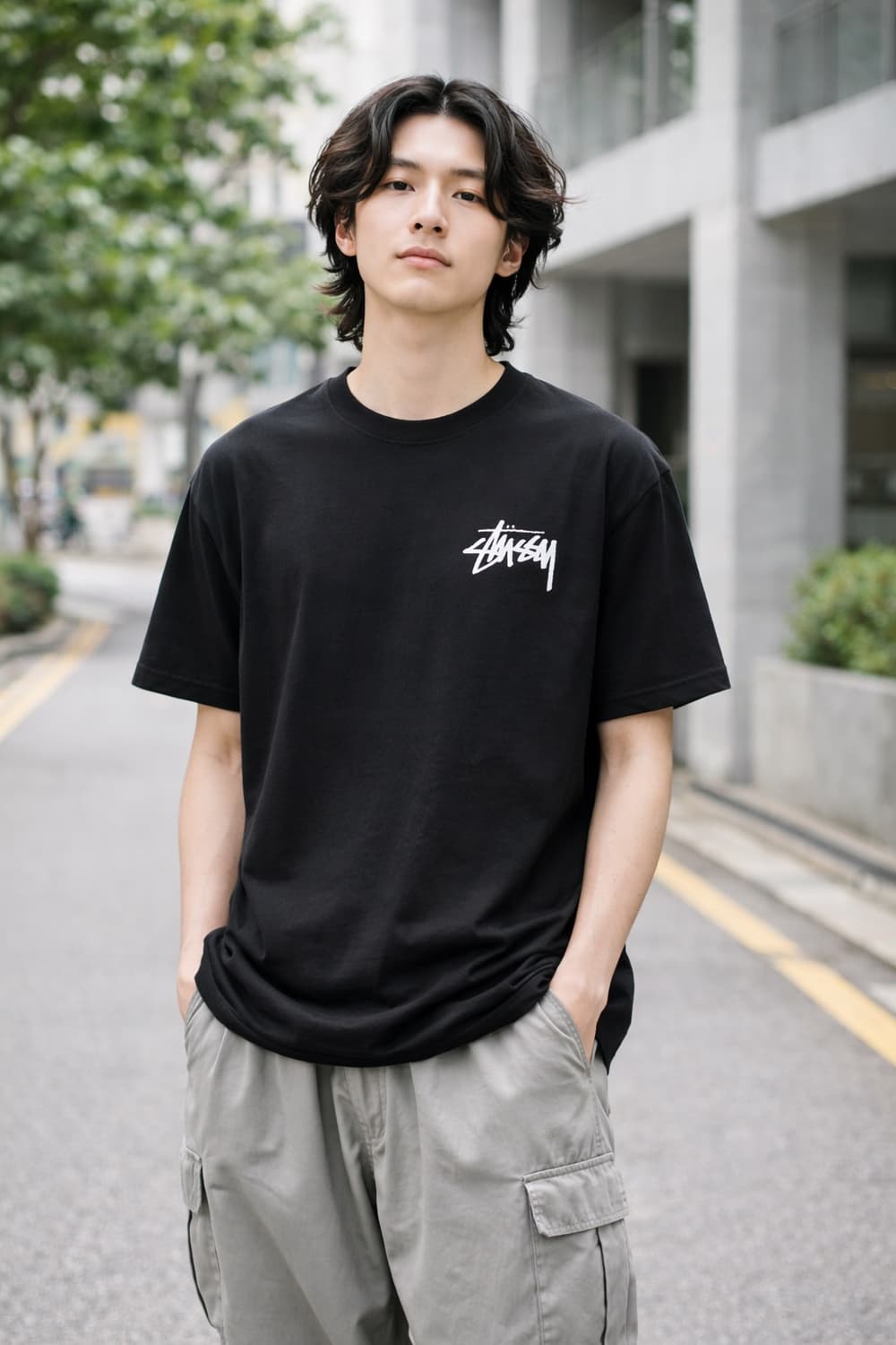 👕 STUSSY 다이스 백프린트 반팔 티셔츠 (Black) 상품이미지2