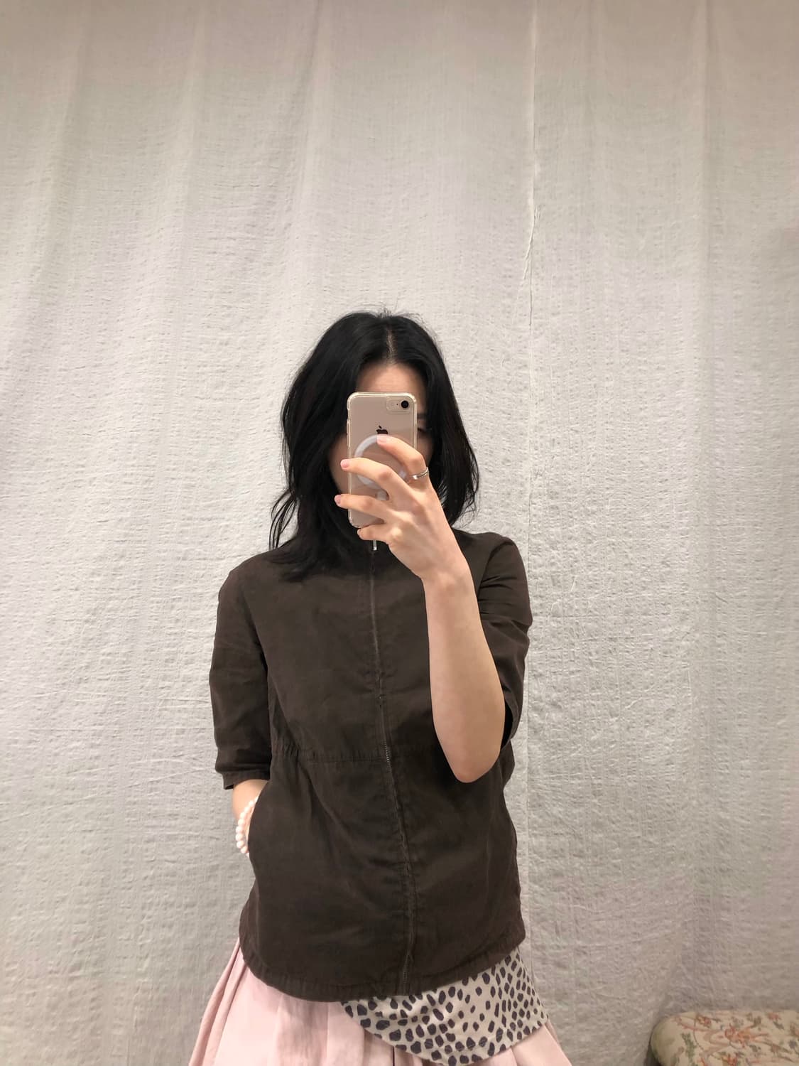 Brown half zip-up 상품이미지5