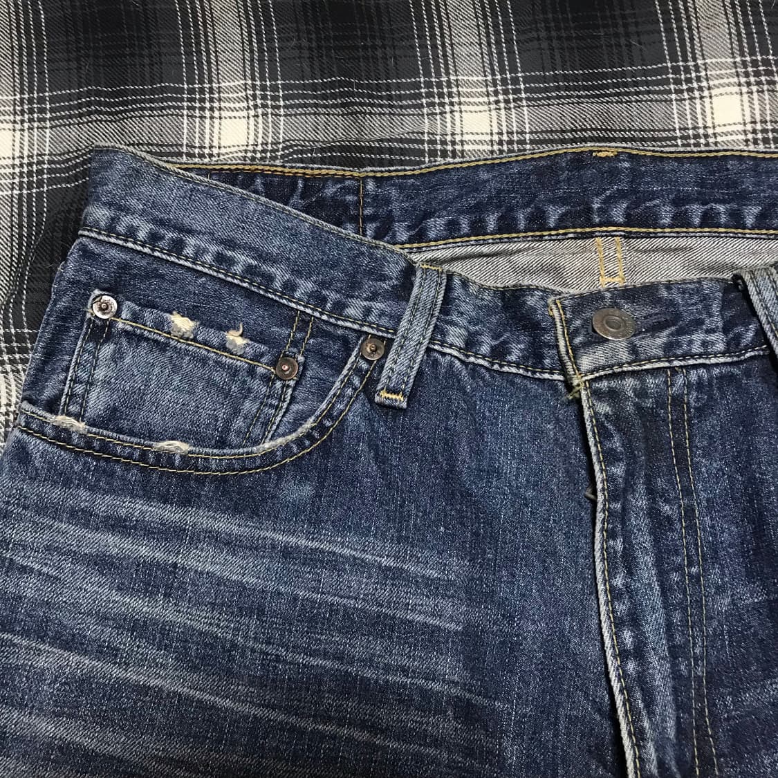 90s 일본판 리바이스 502 와이드 스트레이트 커팅 리메이크 36 상품이미지5
