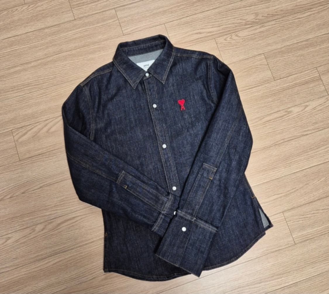 아미 하트로고 데님 여성 셔츠 L 사이즈 상품이미지4