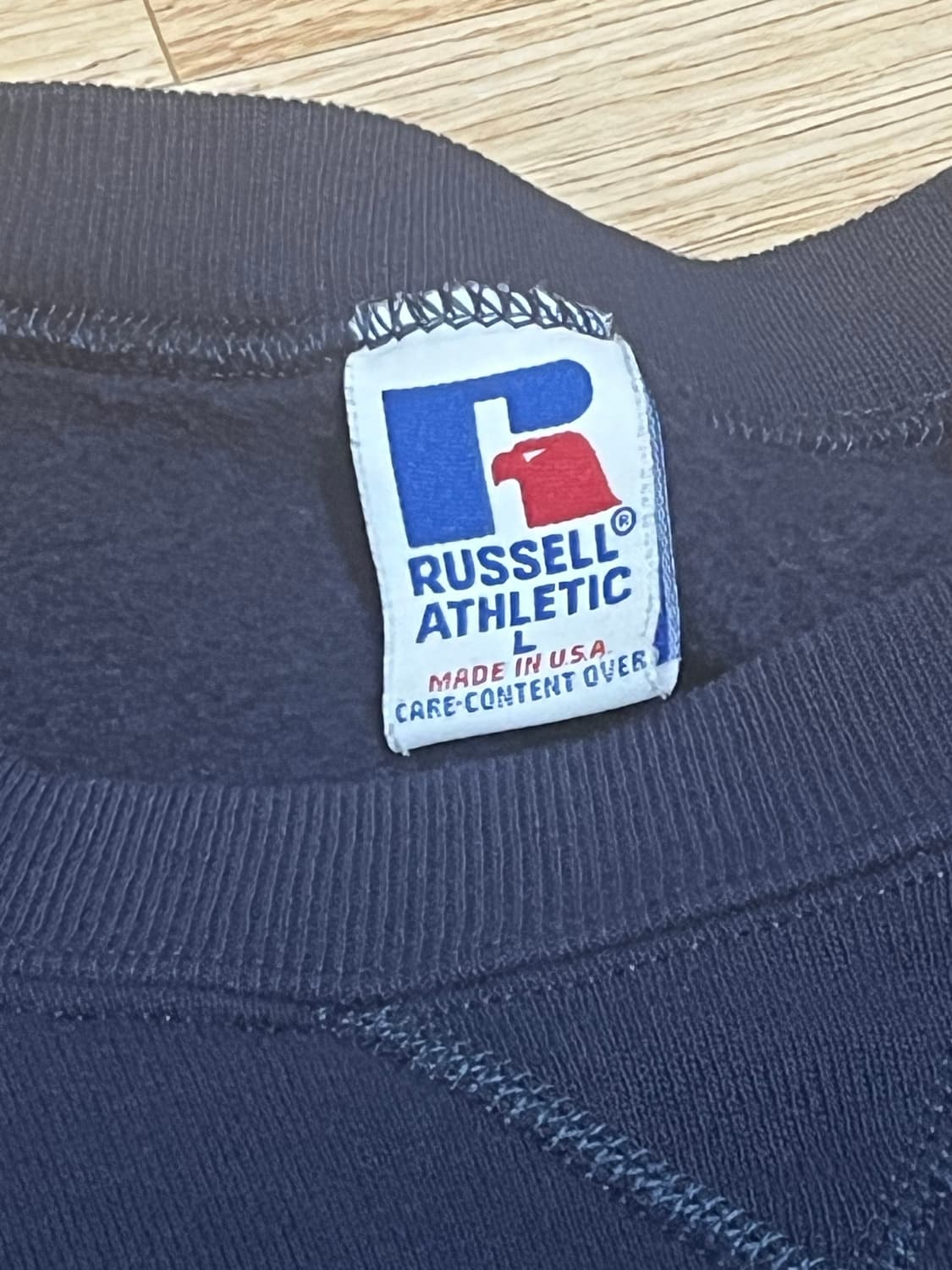 90s 러셀 스웻셔츠 네이비 팜니다 상품이미지4