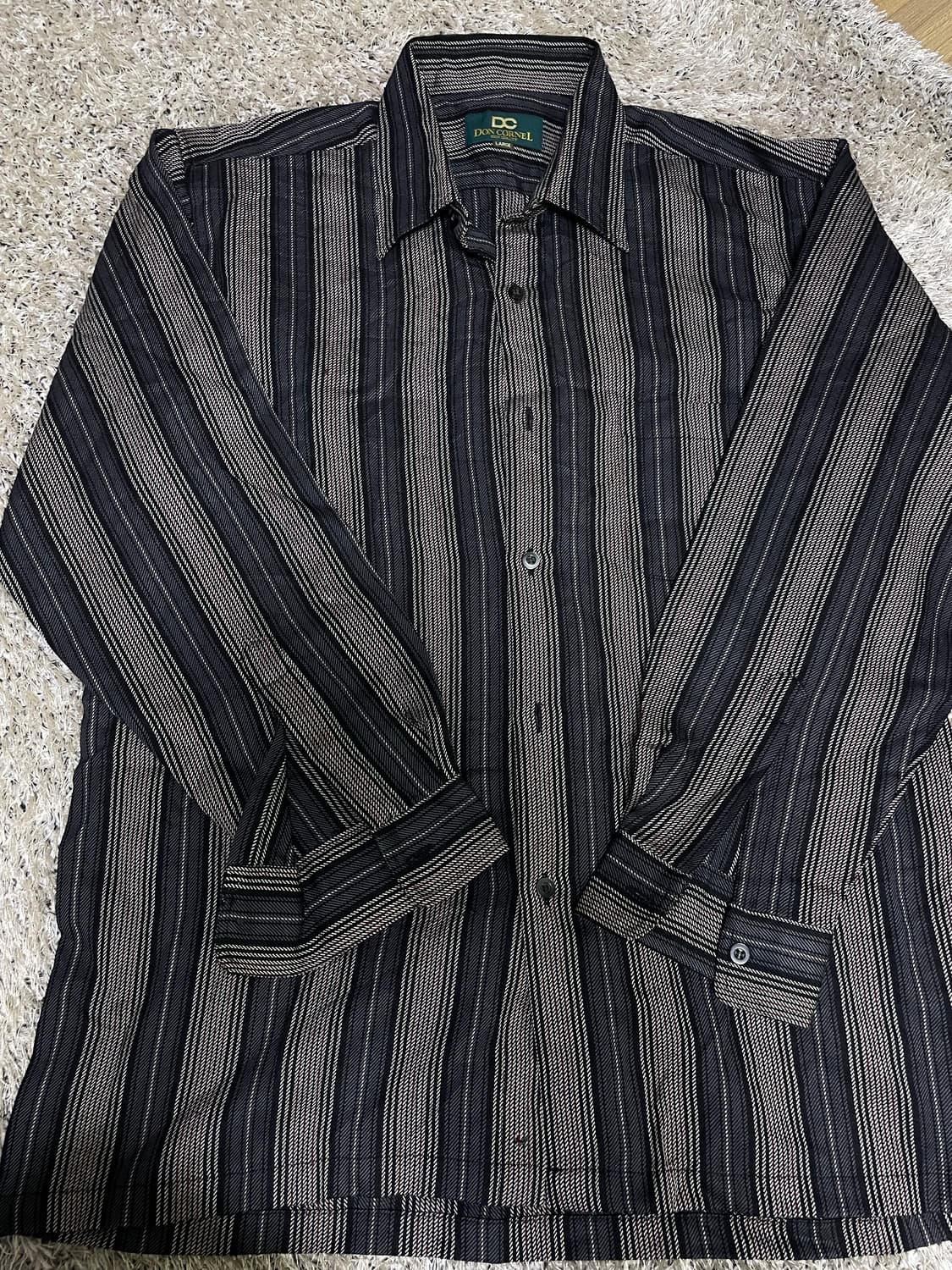 일제 DON CORNEL 스트라이프 울셔츠 사이즈 105~110 상품이미지1