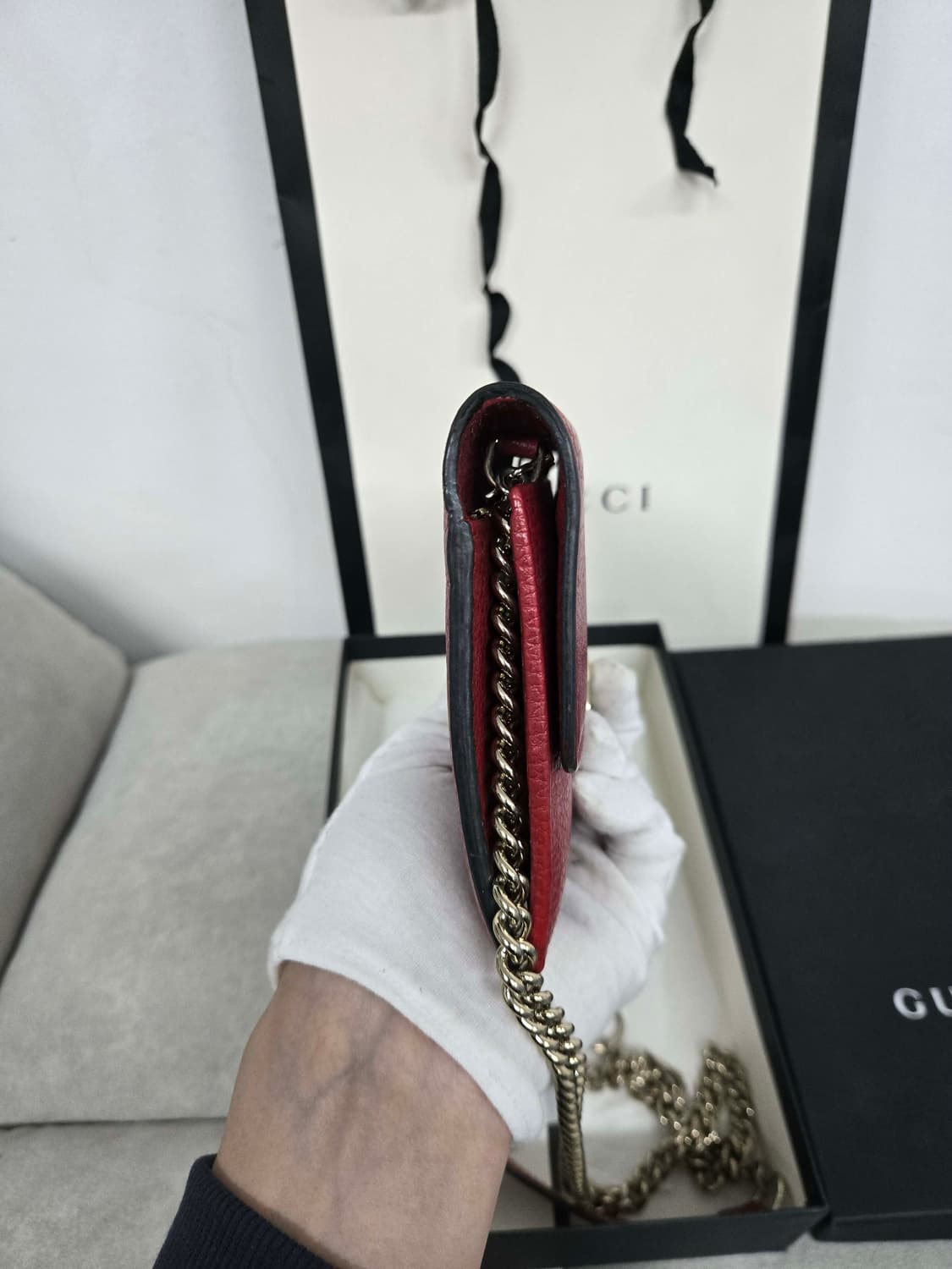 [보증서 정품] 구찌 인터로킹 체인백 상품이미지4