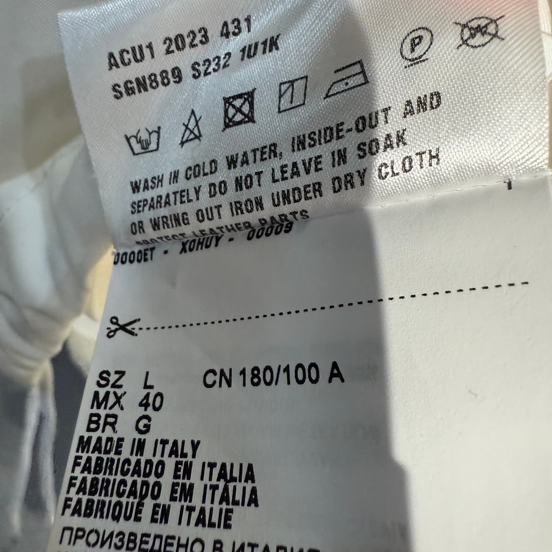 [정품] 프라다 테크니컬 포플린 자켓 sgn889 오버핏L사이즈 상품이미지7