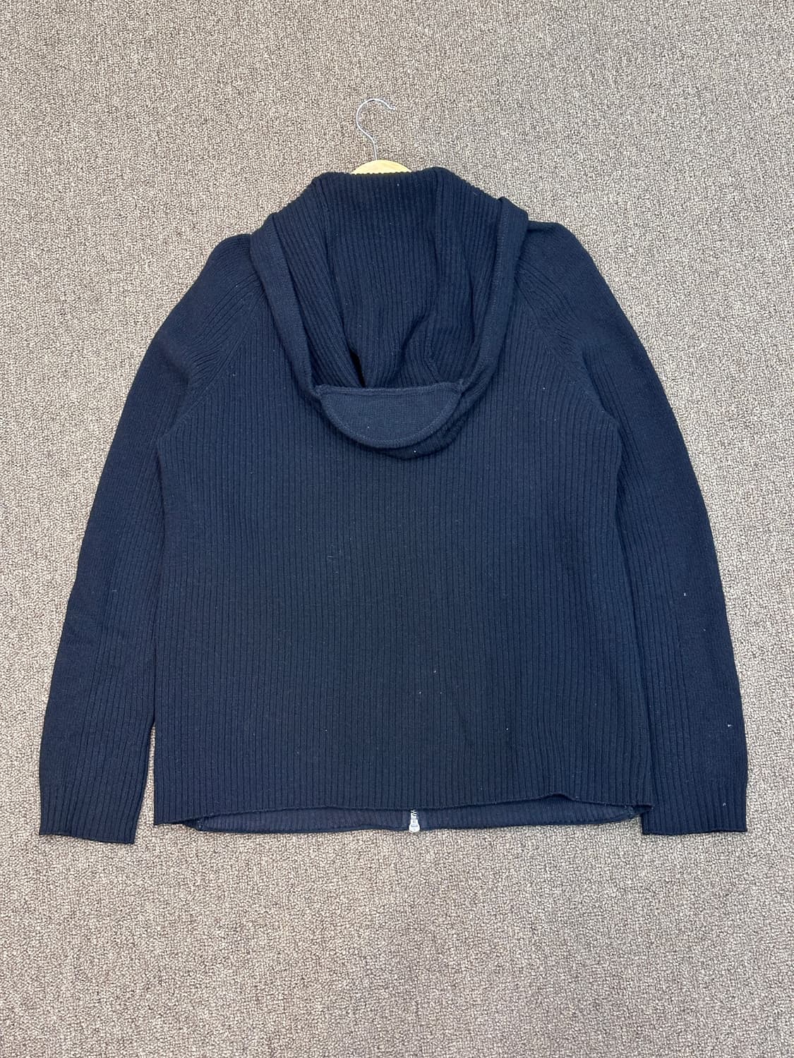 알마니익스체인지 블랙 스웨이드 니트 후드 집업 상품이미지3