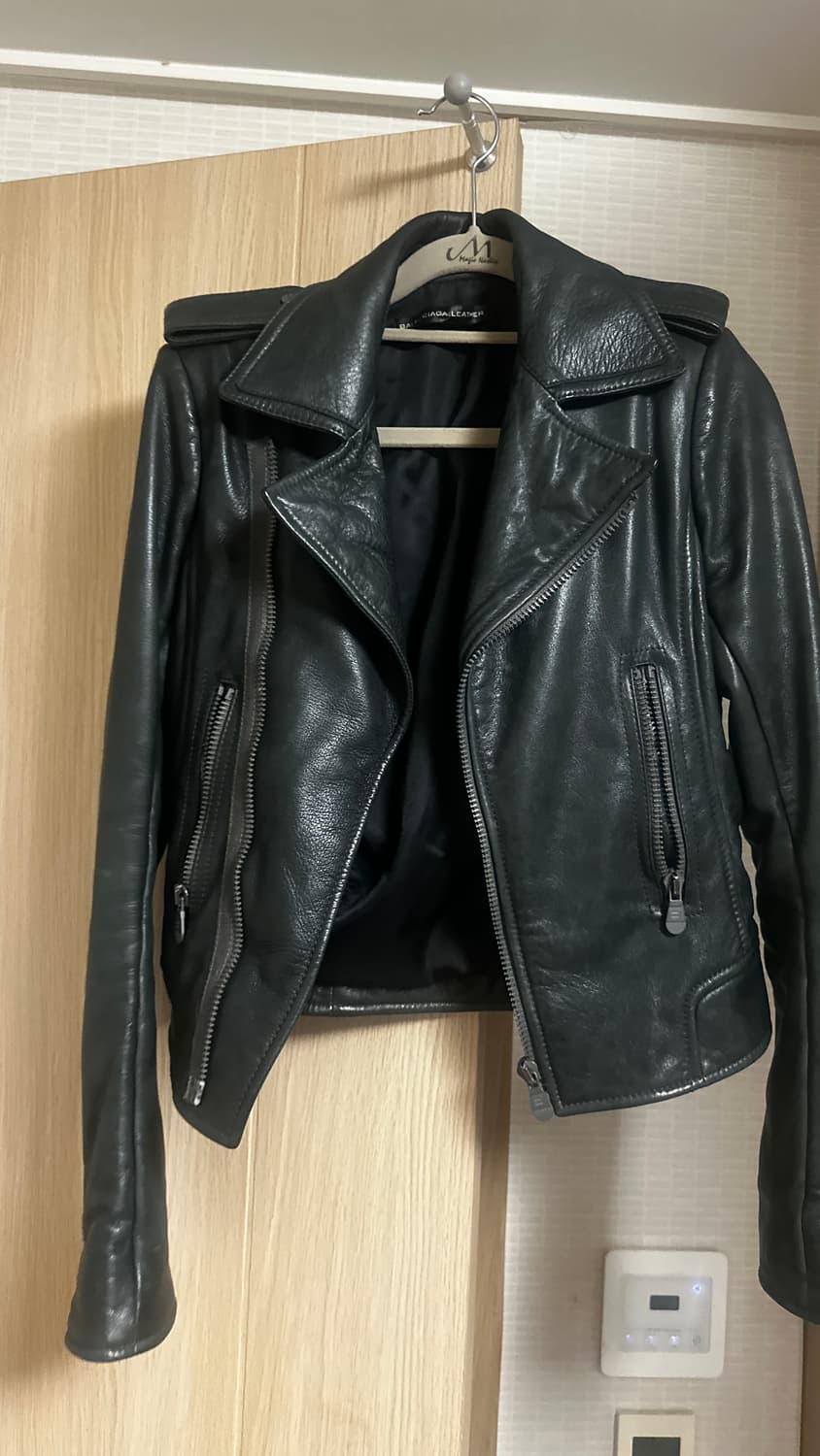 발렌시아가 램스킨 레더자켓 36 상품이미지2