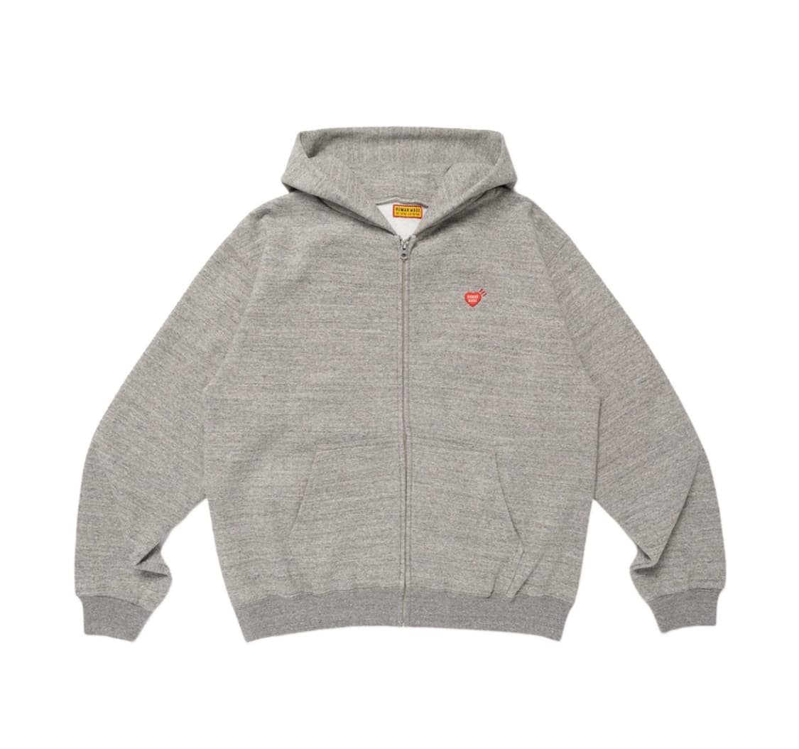 휴먼 메이드 클래식 집업 스웨트 후드 그레이 상품이미지1