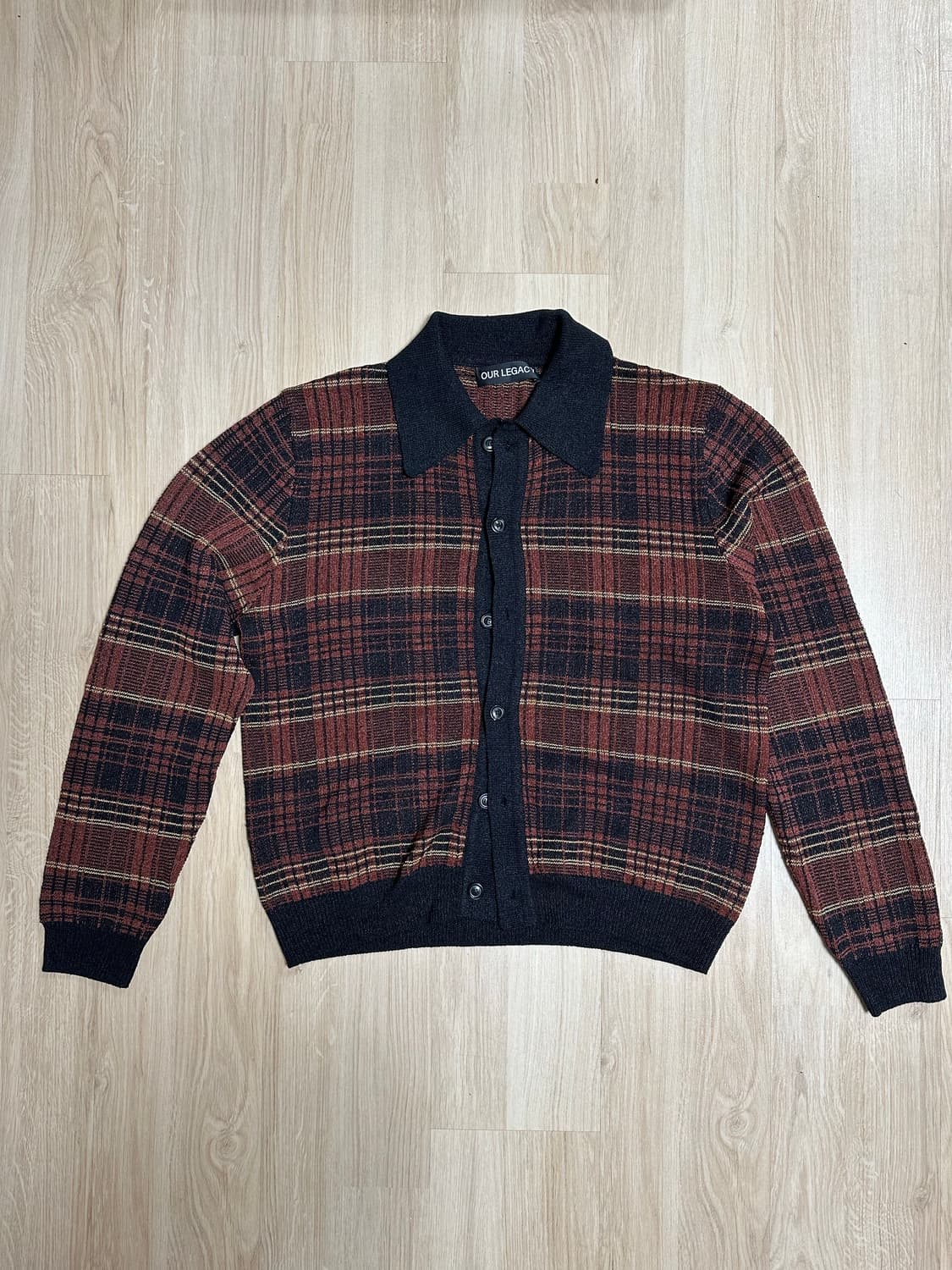 Our Legacy 아워레가시 이브닝 폴로 러스트 체크  상품이미지1