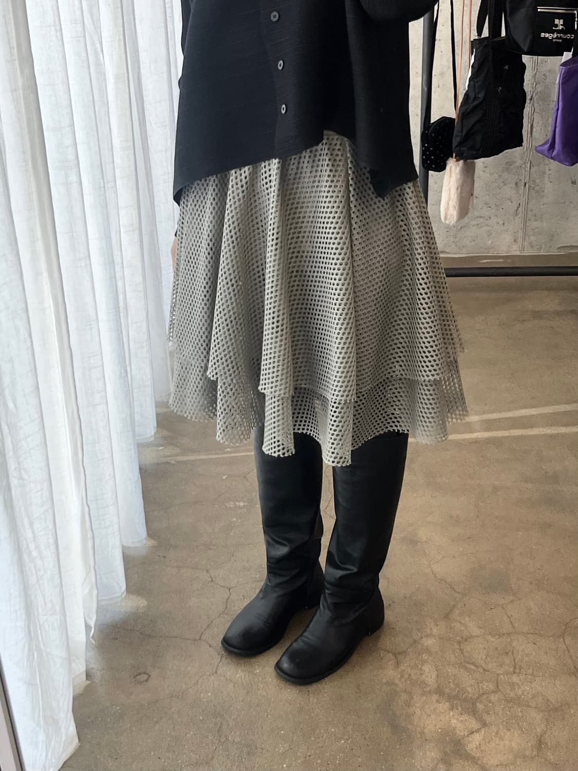 퓨마 도트 펀칭 레이어드 스커트 상품이미지1