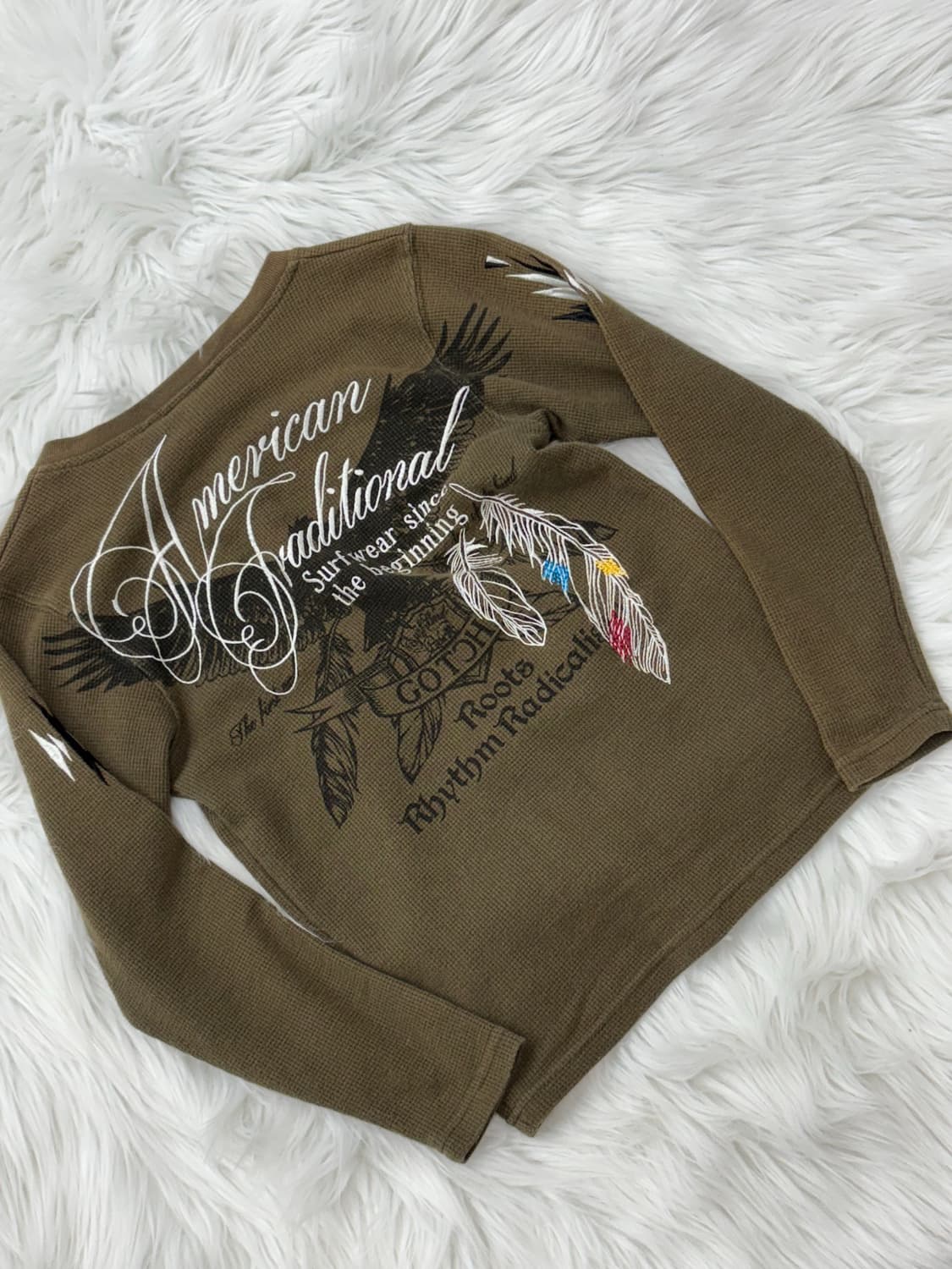 Khaki Back Printed Long Sleeve 상품이미지5