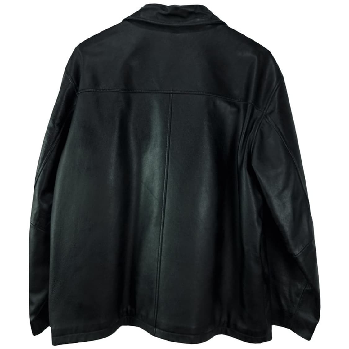 [빈티지] 리얼 쉽스킨 양가죽 집업 레더 자켓 블랙 M20085 상품이미지3