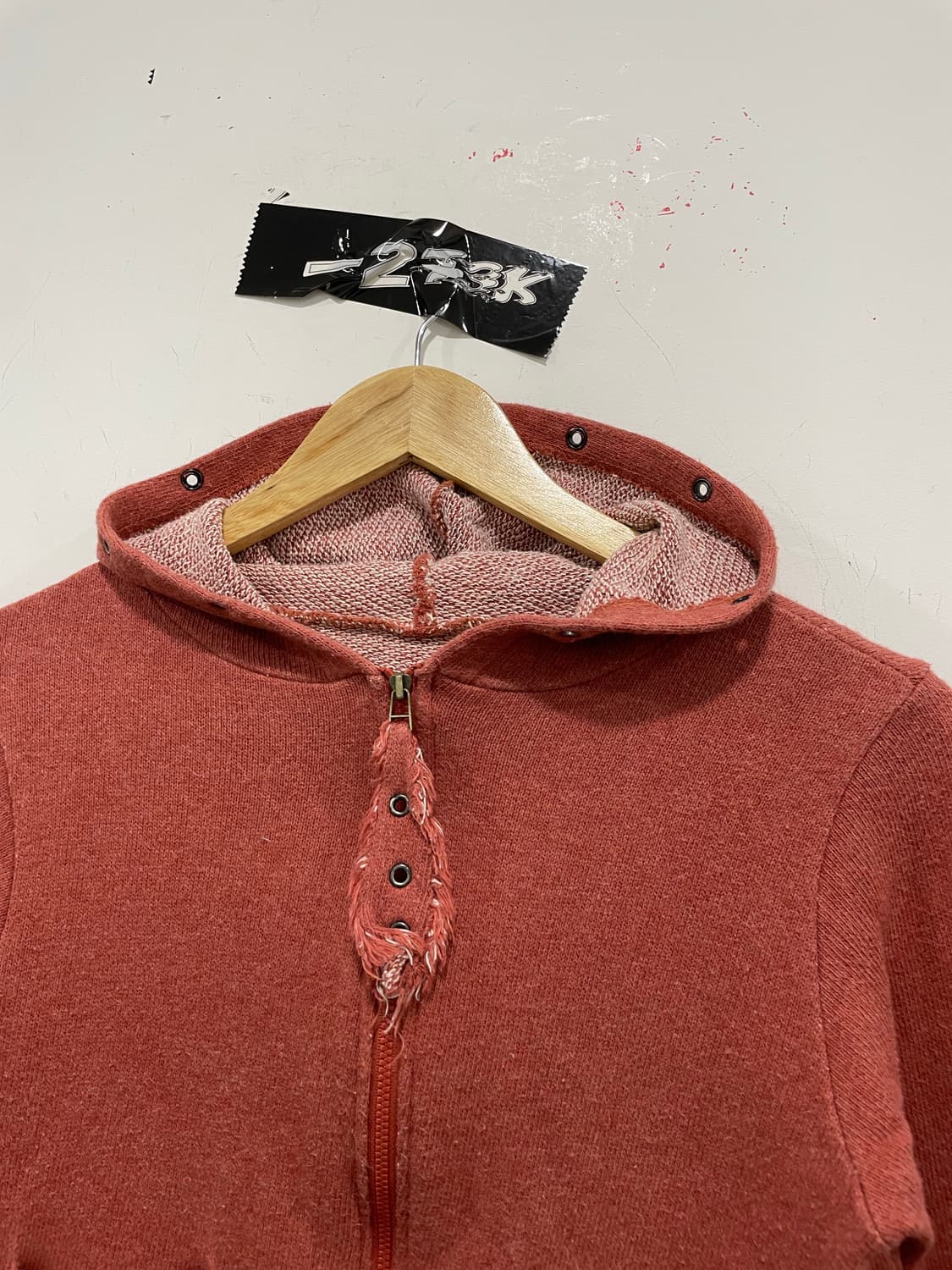 Vtg Y2K 투 포켓 슬림핏 크롭 후드집업 상품이미지5