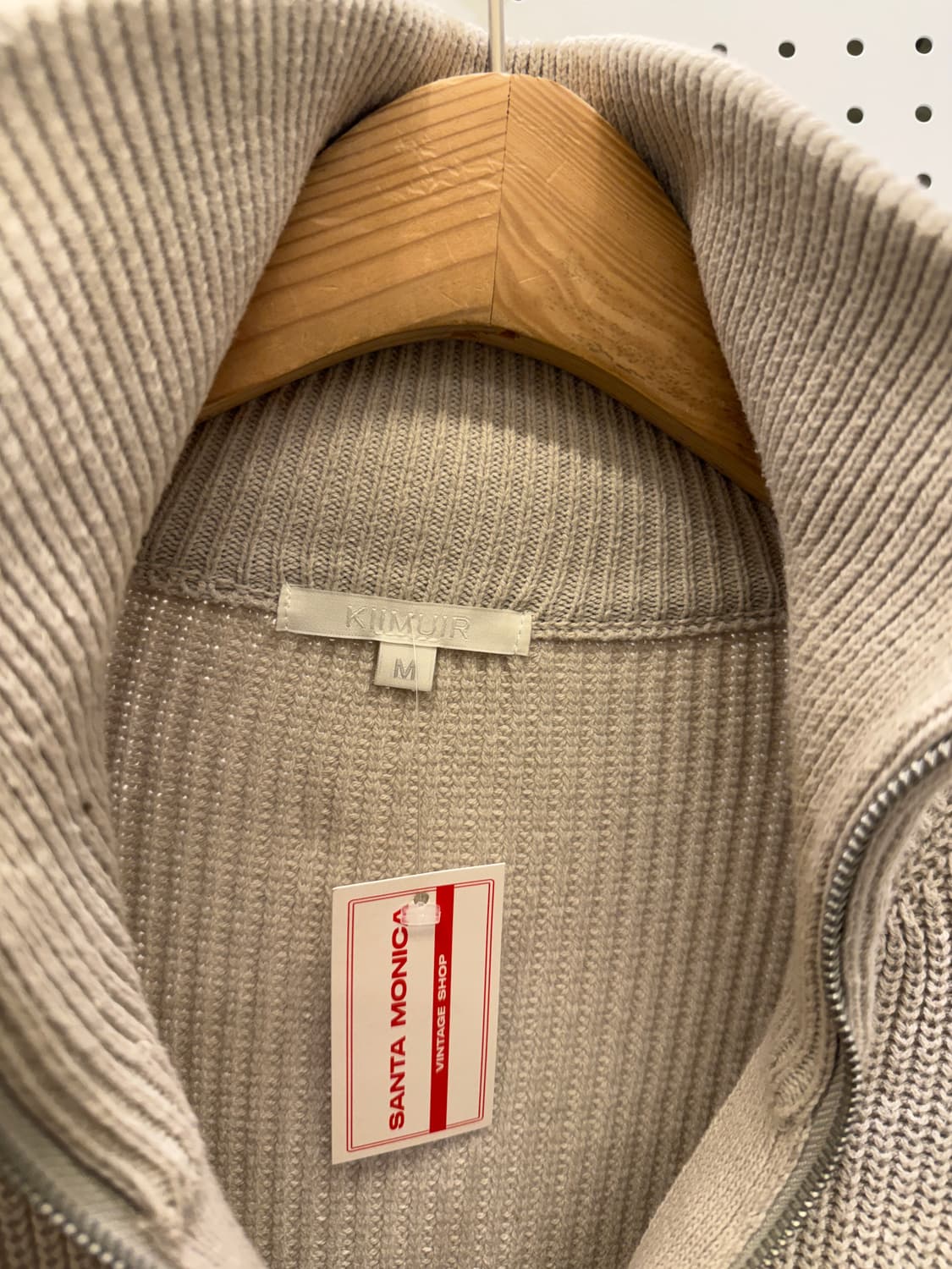 키뮤어 하프집업 니트 베이지 U892 상품이미지5