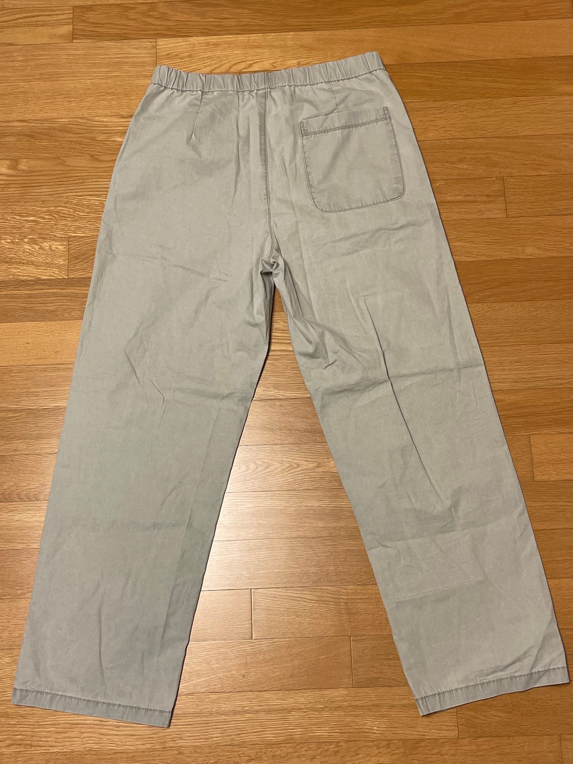 자라 오리진 라이트 베이지 코튼 와이드 팬츠 상품이미지4