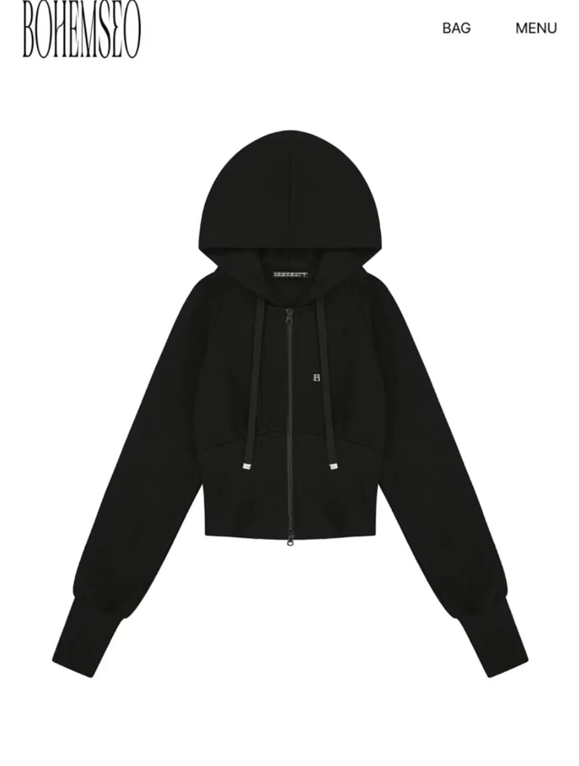 보헤미안서울 코르셋 크롭 후드집업 bohemianseoul 상품이미지1