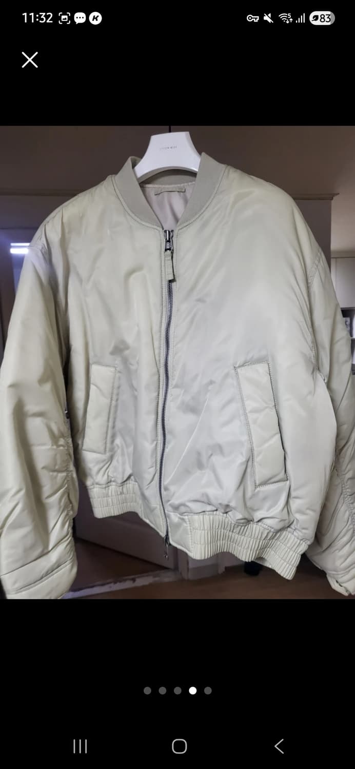 쿠어 오버핏 MA-1 크림 (M 사이즈) 상품이미지3