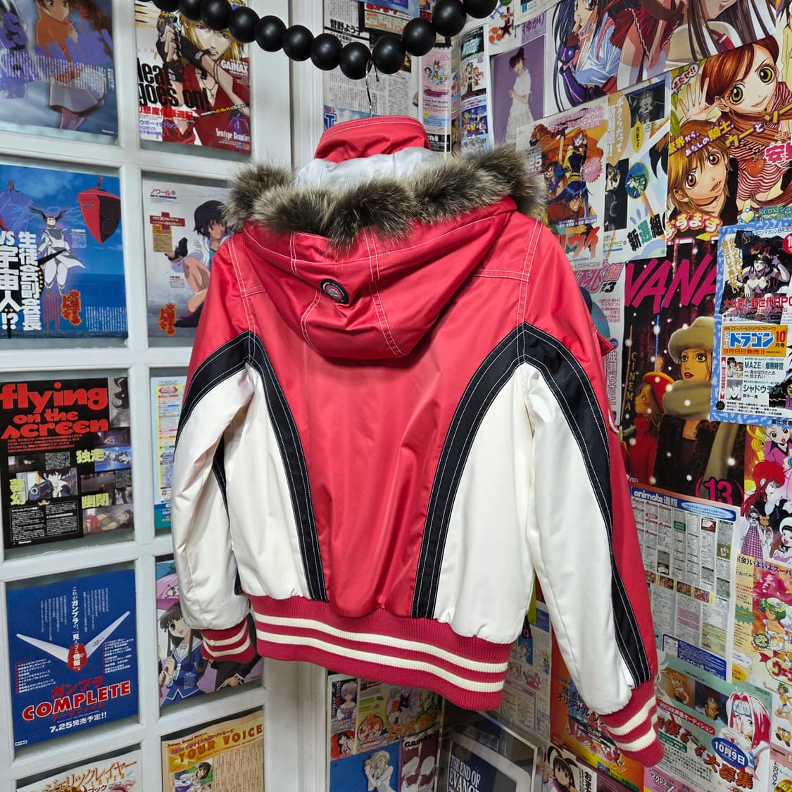 엘레쎄 레이싱 후드 핑크 패딩 점퍼 상품이미지5