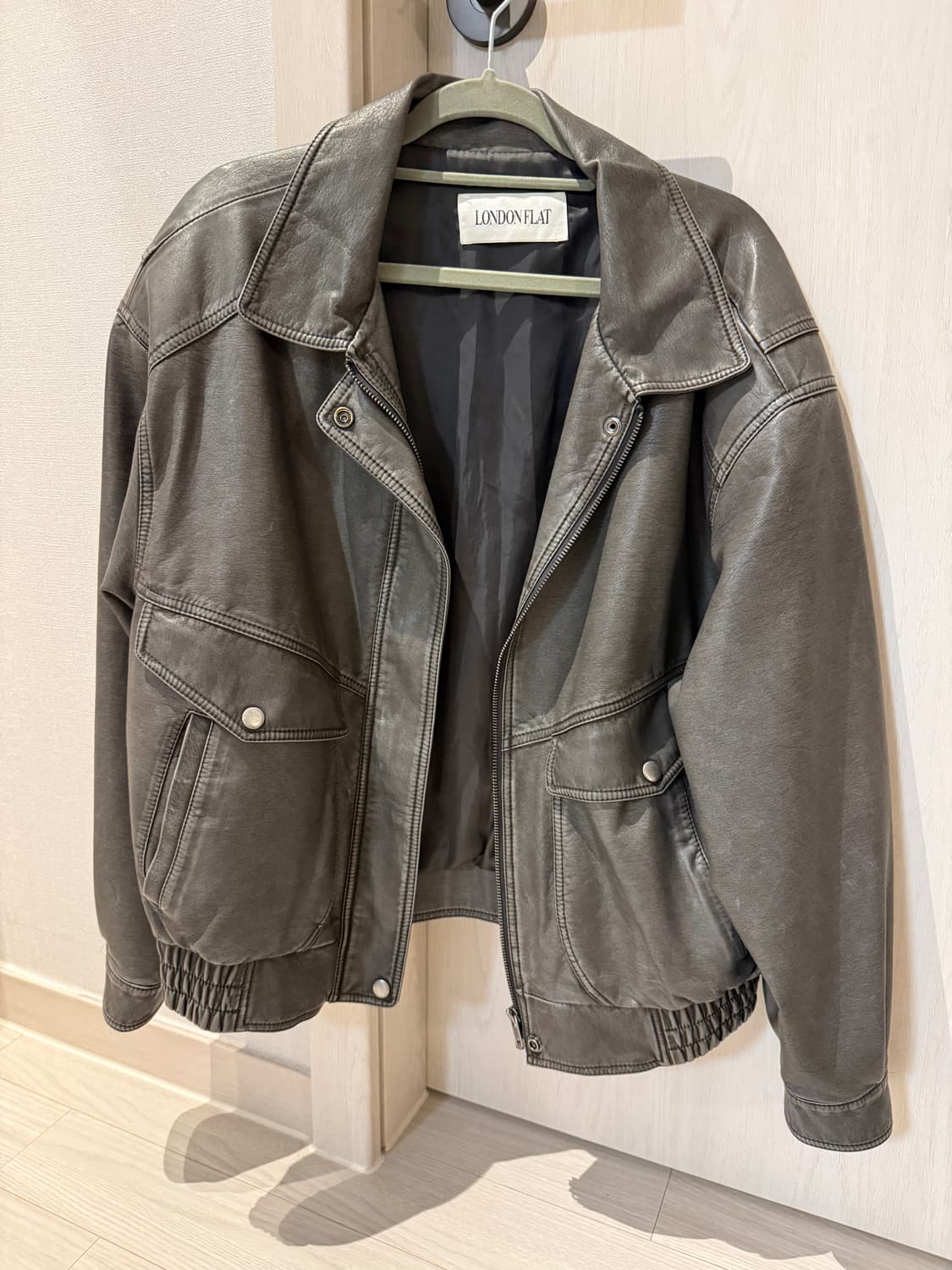 런던플랏 바이커 워싱 자켓 상품이미지4