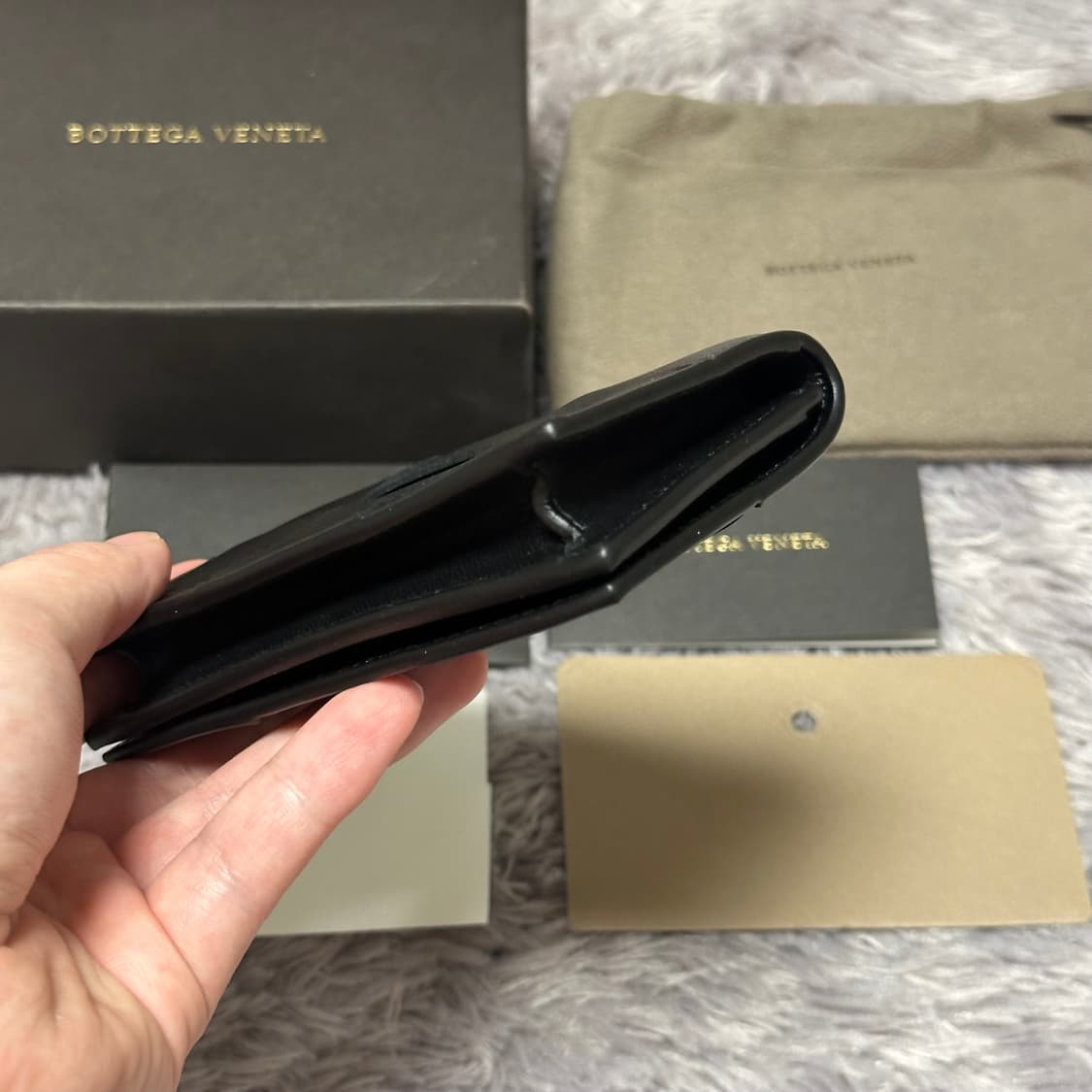 [풀구성] 보테가베네타 카세트 비즈니스 카드지갑 블랙 상품이미지6